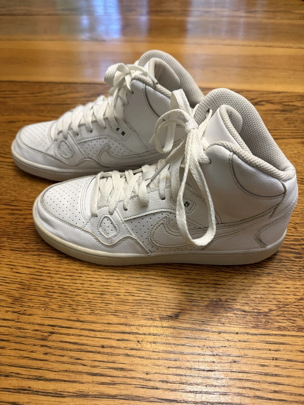 Nike Court Borough Mid Shoes Mens Size 6.5Y High Top Leather 615158-109 Sneakers